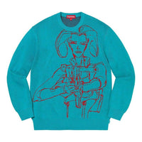Supreme x Aeon Flux Sweater 'Blue Red' SUP-SS22-191