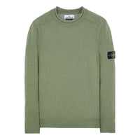 STONE ISLAND Logo Patch Crewneck Knitted Jumper 'Green' 7815528D3-V0055
