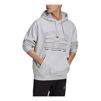 Men's adidas Alphabet Printing Sports Long Sleeves Light Grey HF9217