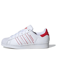 (GS) adidas Superstar 'Cloud White Better Scarlet' IE0279