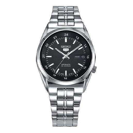 Men's SEIKO No. 5 Sports Steel strip Mechanical Watch Black SNK567J1