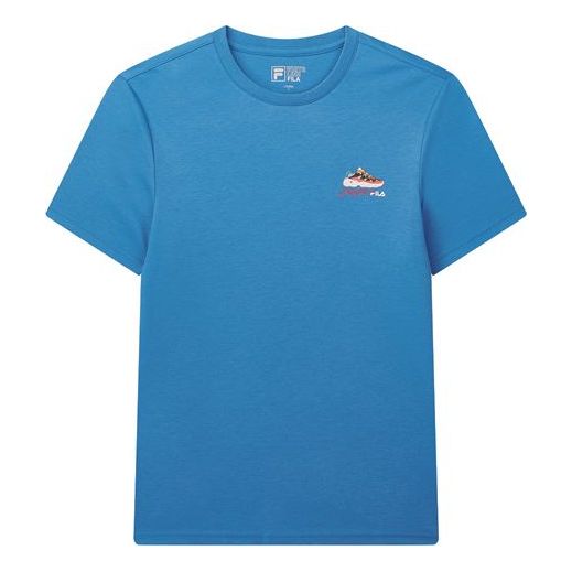 FILA Jagger Sports Shoe Printing Short Sleeve Blue F11M028176F-BU