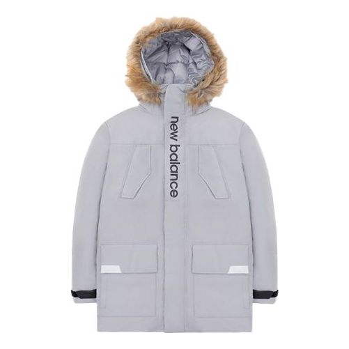 New Balance Parka Jacket Asia Sizing 'Grey Black' AMJ04356-GR