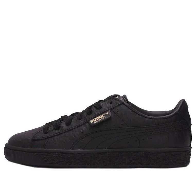 (WMNS) PUMA Basket Ostrich Sneakers Black 366727-01