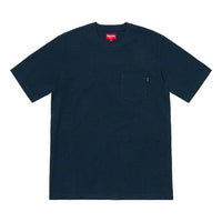 Supreme SS19 S/S Pocket Tee Navy Short Sleeve Unisex Navy Blue SUP-SS19-108