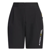 (WMNS) adidas National Geographic Shorts Asia Sizing 'Black' HY4696