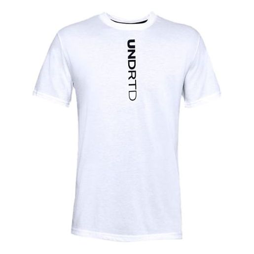 Men's Under Armour Alphabet Printing Short Sleeve White 1356998-100