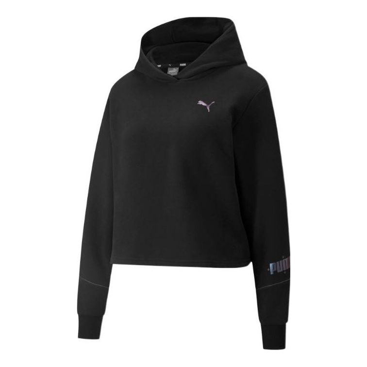(WMNS) PUMA Cyber Cropped Sweatshirt 'Black' 848234-01