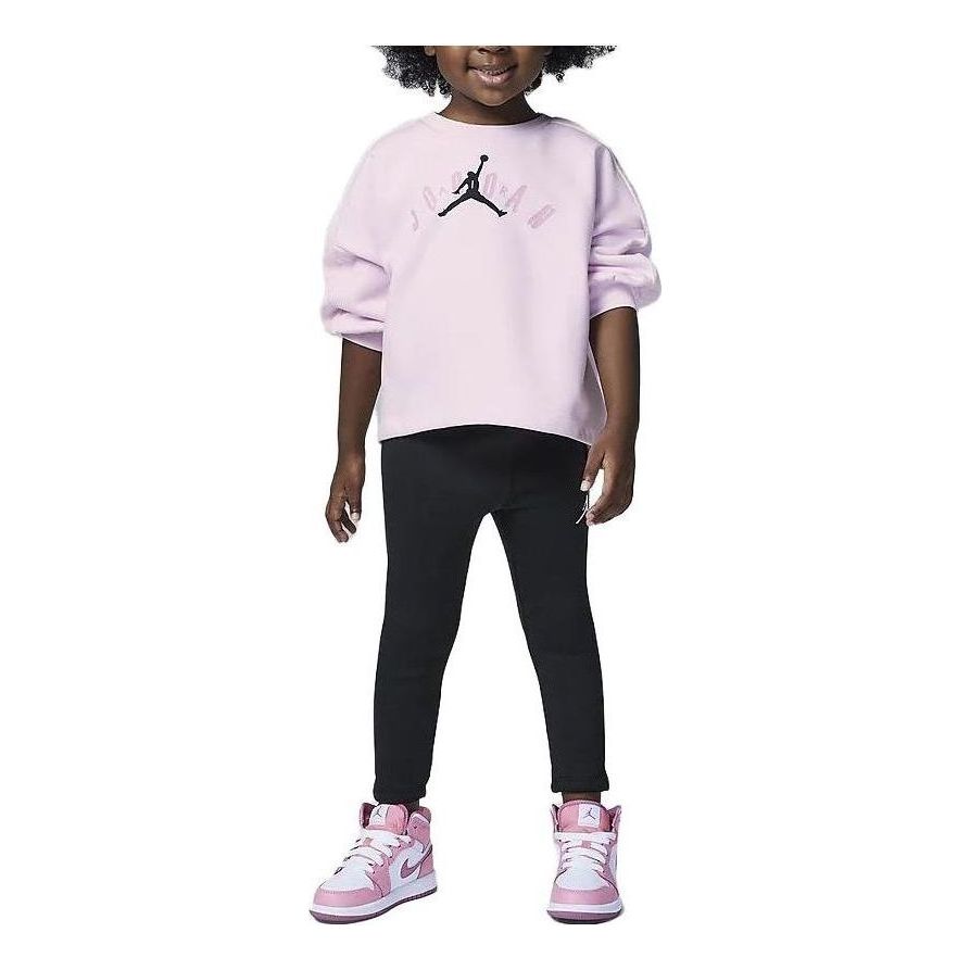 (TD) Air Jordan Velour Crew Tracksuit 'Pink' FZ9963-010