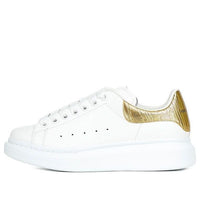 (WMNS) Alexander McQueen Oversized Sneakers 'White Gold' 676702WIAFH9075
