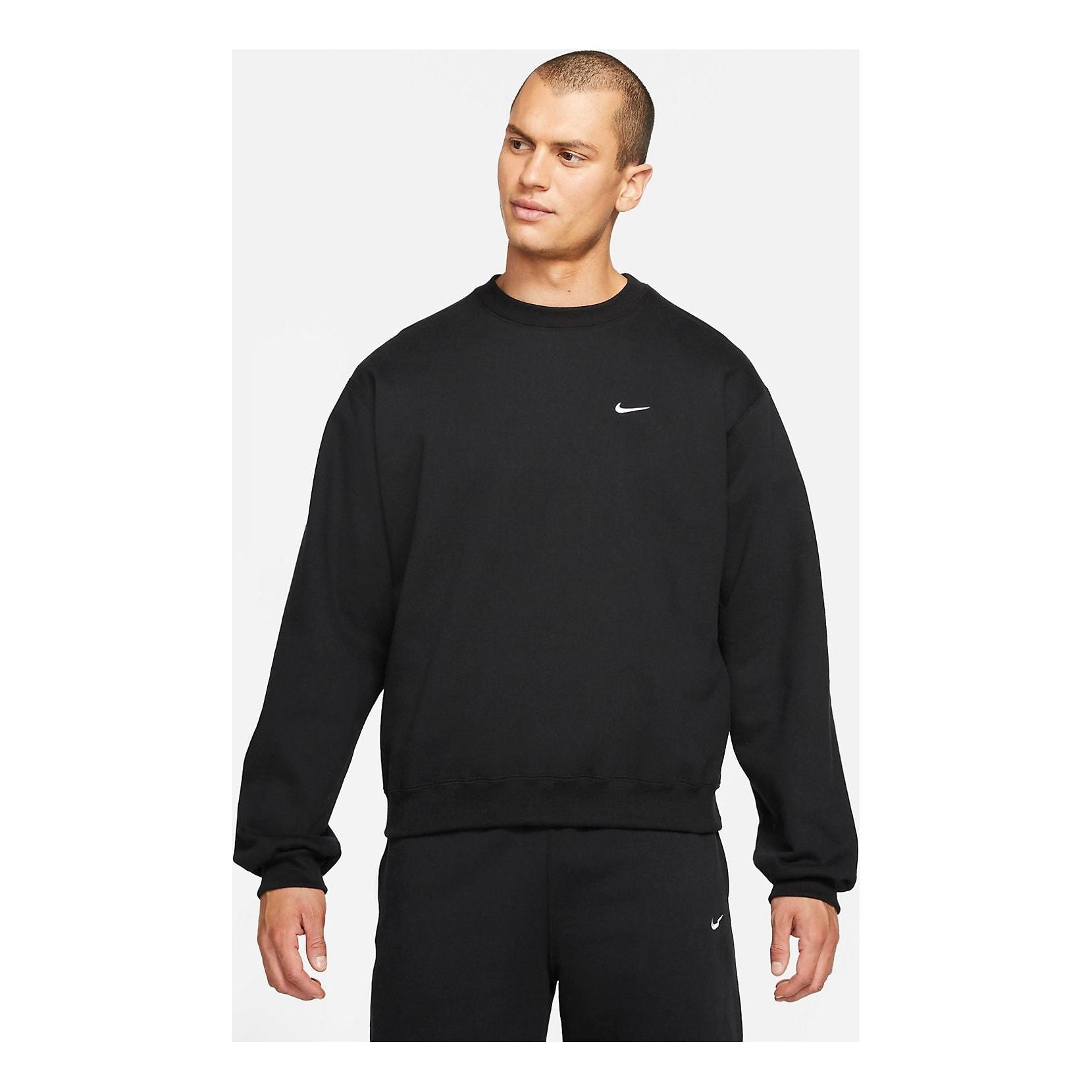 Nike Lab Nrg Fleece Crew Round Neck Pullover 'Black' CQ4004-010