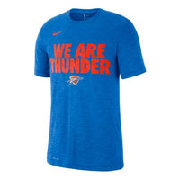 Nike NBA Dri-FIT Thunder Series Alphabet Printing Round Neck Short Sleeve Blue AQ6601-403