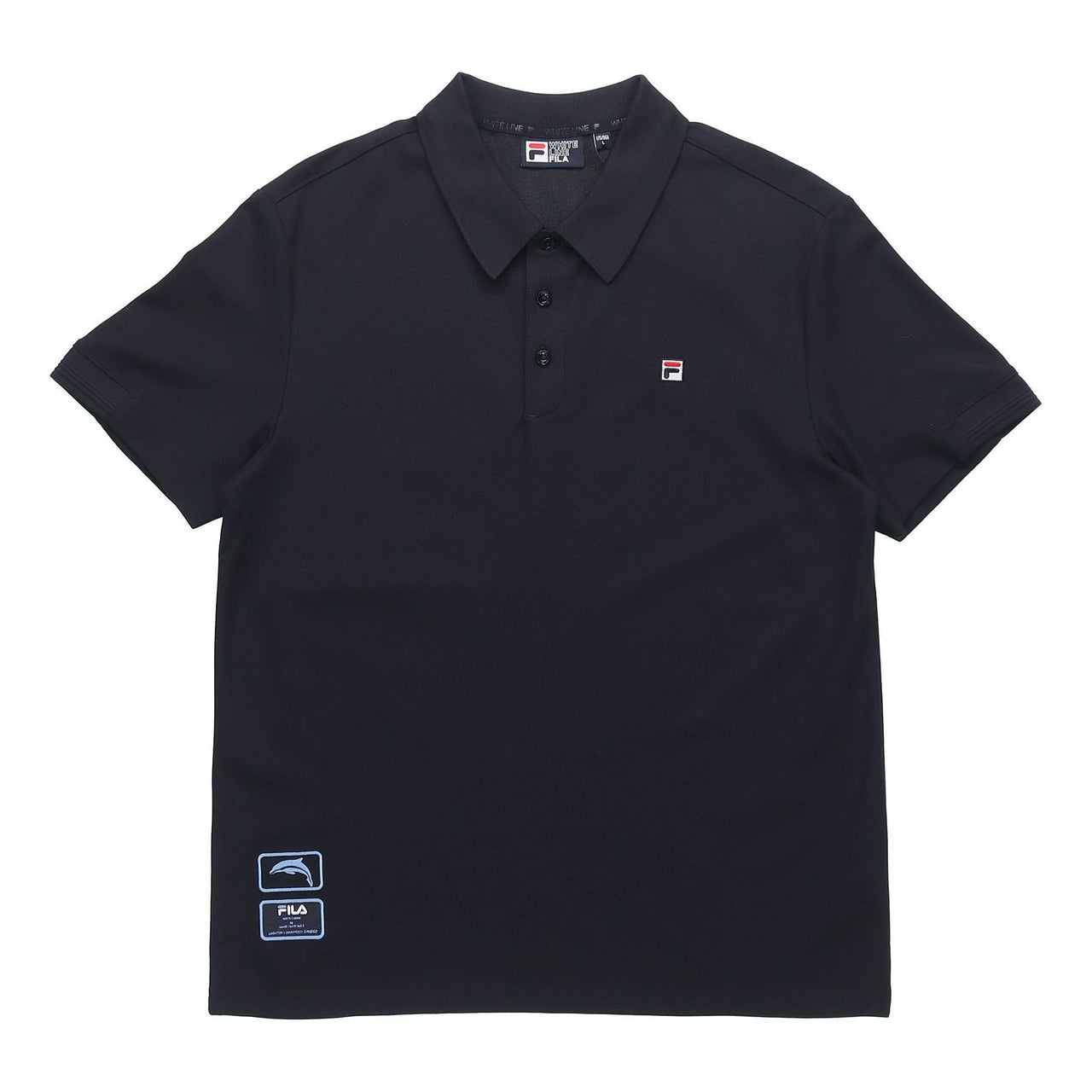 FILA Logo Pattern Causual Sports Ventilate Polo Male Blue F11M128124F-NV