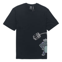 adidas originals x PIXAR Crossover Logo Printing Round Neck Short Sleeve Black HD9083