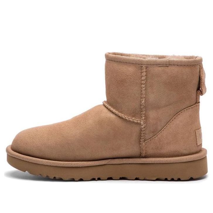(WMNS) UGG CLASSIC MINI Snow boots 'Brown Yellow' 1016222-FAWN
