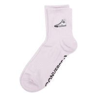 Converse Embroidered Sneaker Patch Quater Socks Two Pairs 'Pink' 10024448-A01
