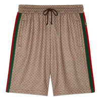 Men's Gucci FW21 Webbing Knit Brown Shorts 654762-XJDFB-2100