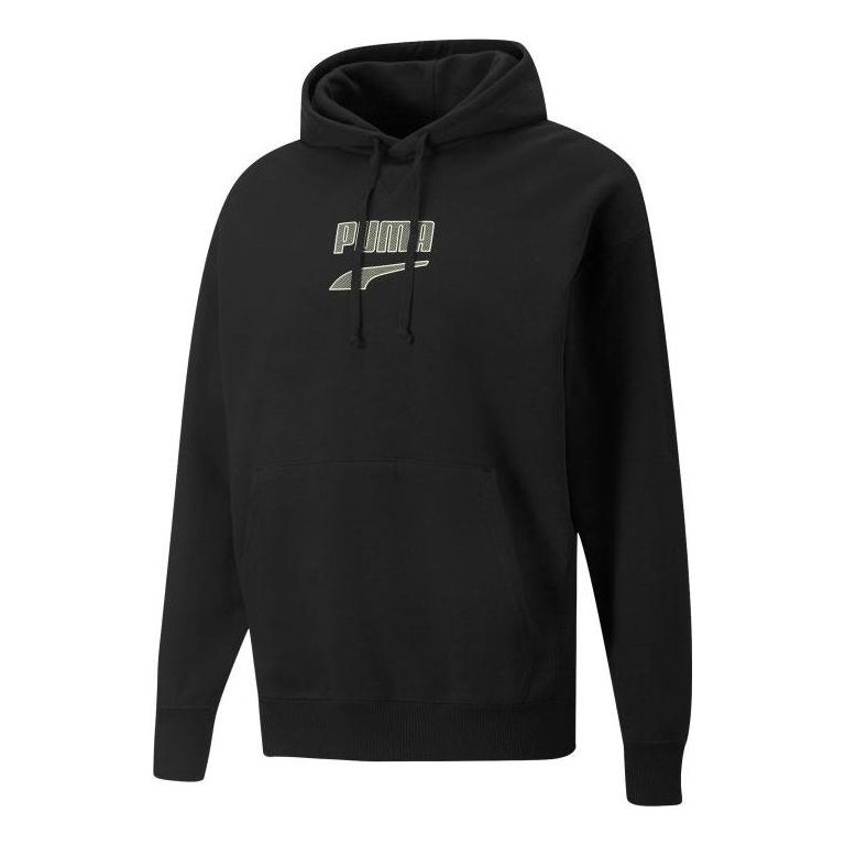 PUMA Downtown Logo Hoodie 'Black' 537754-01