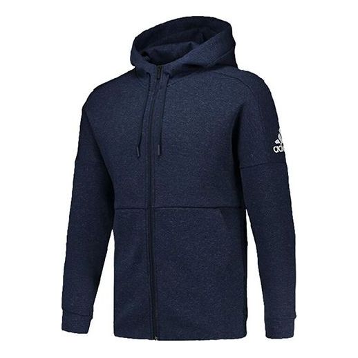 adidas M ID Stadium FZ Sports Stylish Knit Jacket Navy Blue CG2089