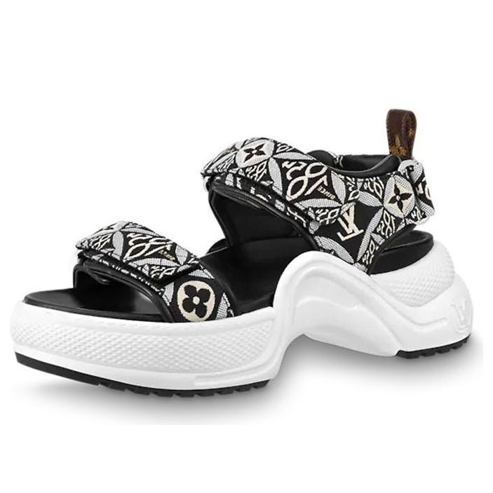 (WMNS) LOUIS VUITTON Archlight Sandals 'Black White Monogram' 1A8UOM