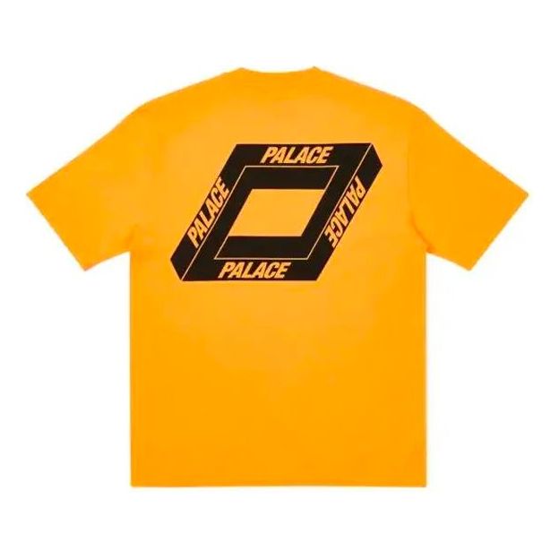 PALACE Dodgy But Lush Orange Back Pattern Logo Printing Short Sleeve Unisex Yellow P20TS176