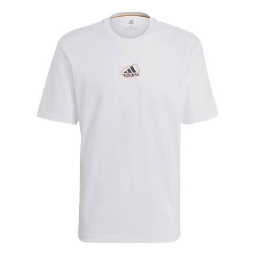 adidas Back Alphabet Printing Athleisure Casual Sports Round Neck Short Sleeve White GN6860