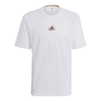 adidas Back Alphabet Printing Athleisure Casual Sports Round Neck Short Sleeve White GN6860