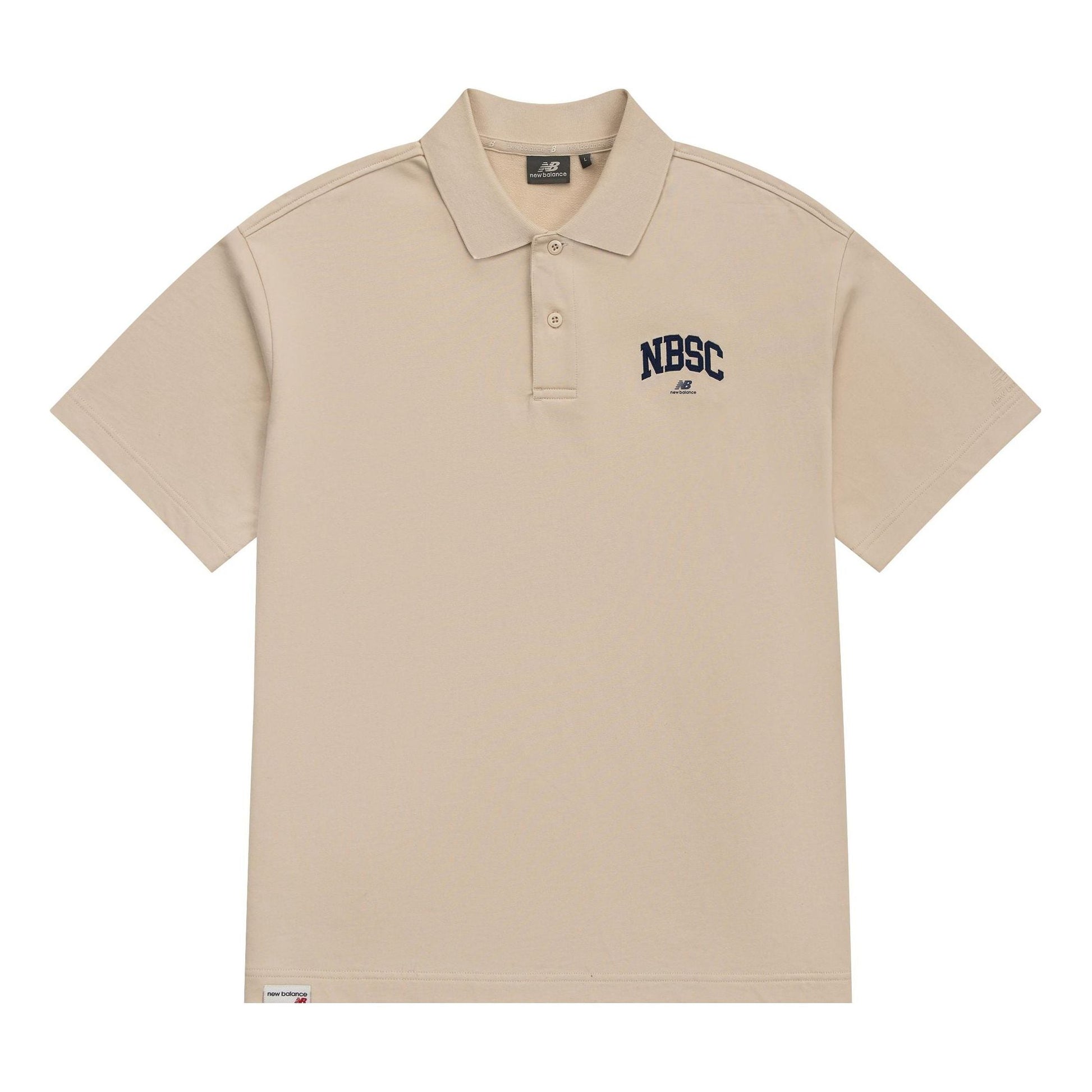 New Balance Logo Polo Tee Asia Sizing 'Beige' 5FD25363-CRE