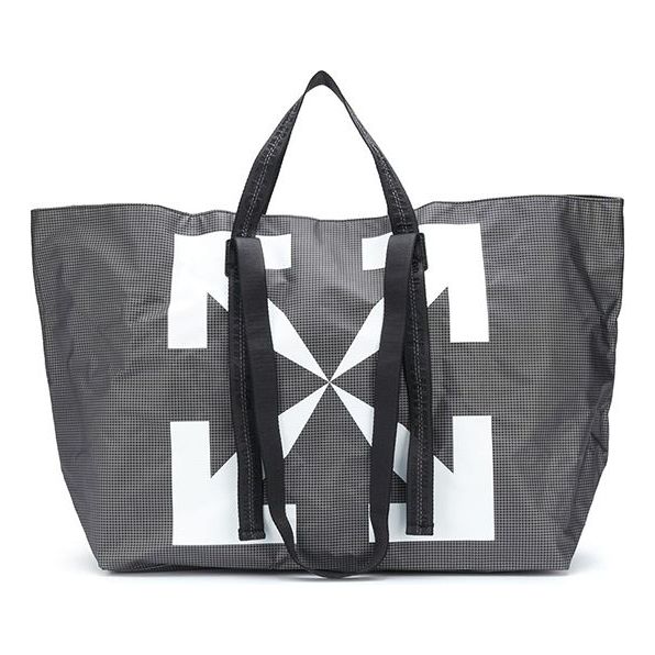 Off-White Arrow Printing Gray handbag White OMNA054E20PLA0011001