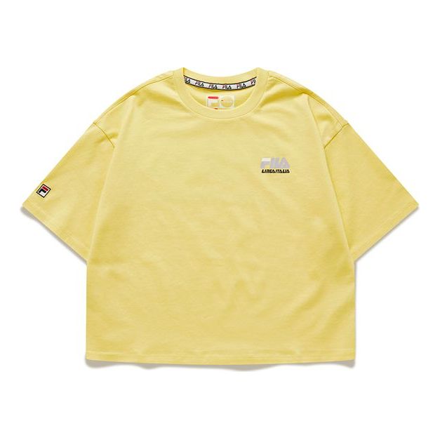 (WMNS) FILA FUSION Loose Round Neck Short Sleeve Yellow T11W02610-YE