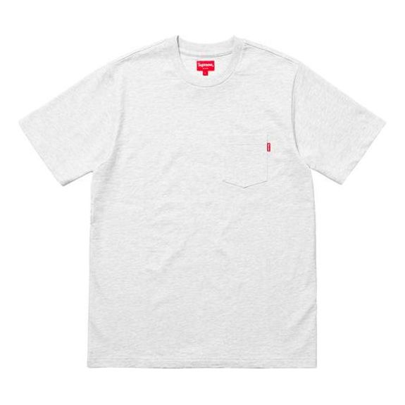 Supreme SS18 Pocket Tee Light Grey Short Sleeve Unisex Gray SUP-SS18-354