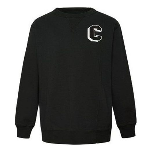 (WMNS) Converse Elevated Fleece Sweatshirt Asia Sizing 'Black' 10019109-A01