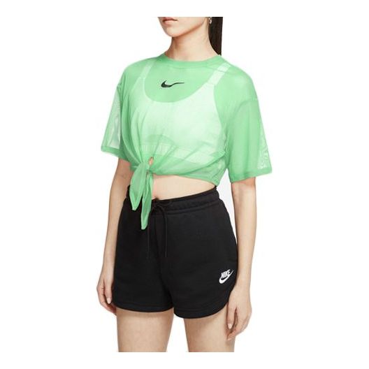 (WMNS) Nike Sportswear Short Sleeve Tops Yellow Green Yellowgreen CJ2703-318