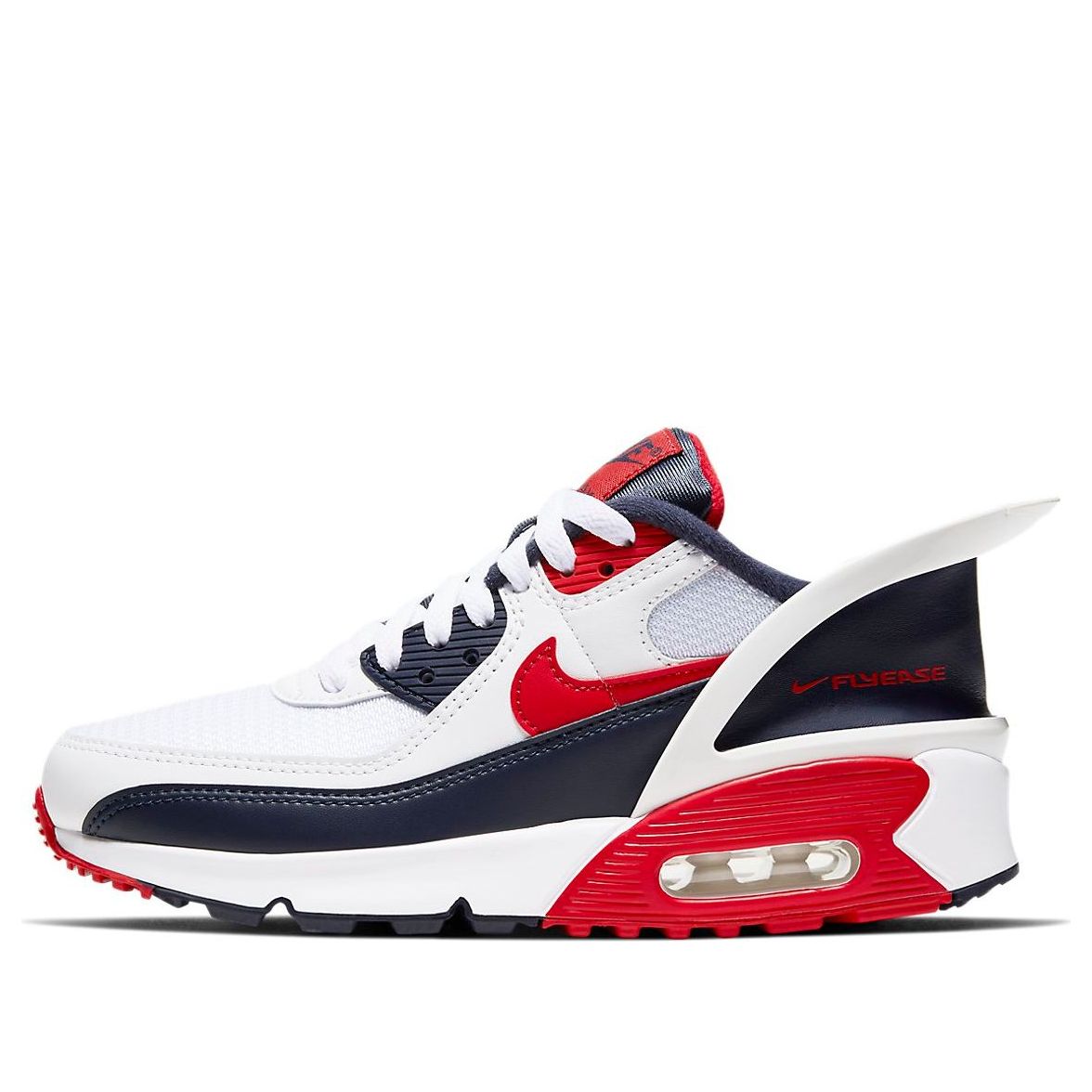 (GS) Nike Air Max 90 FlyEase 'White University Red' CV0526-104