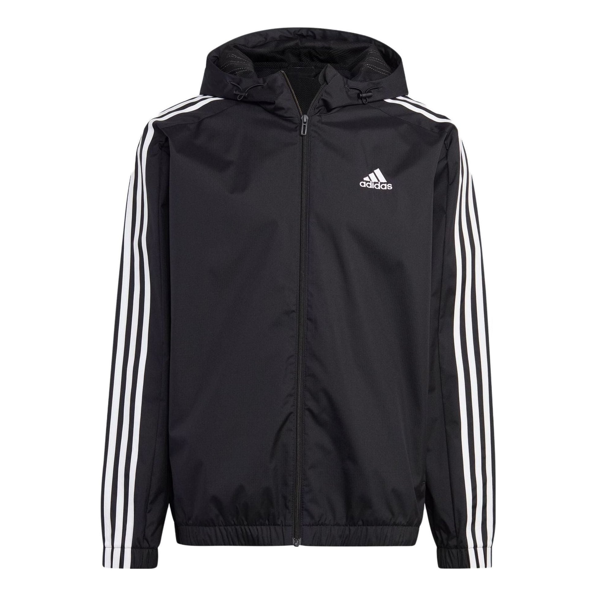 adidas Essentials 3-Stripes Woven Windbreaker 'Black' IB0384