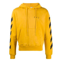 Off-White Arrow Applique Hooded Sweater Men's Yellow OMBB034F20FLE0081610