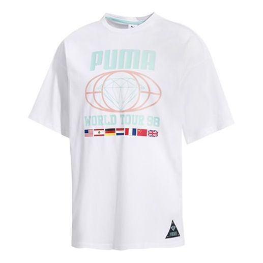 PUMA x DIAMOND SUPPLY Crossover Printing Casual Short Sleeve White 578232-02