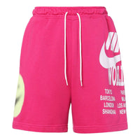 Nike Sportswear French Terry Logo Printing Knit Sports Short Pant Male Tree Red DA0646-615