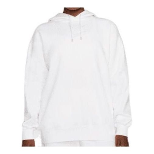 (WMNS) Nike Oversized Fleece Graphic Hoodie 'White' DD5133-100