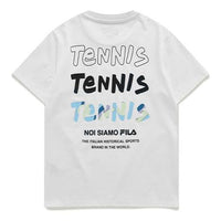 FILA FUSION Alphabet Printing Sports Round Neck Short Sleeve White T11W121109F-WT