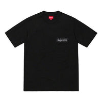 Supreme SS19 Mesh Stripe Pocket Black Tee SUP-SS19-637