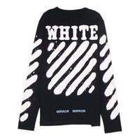 Off-White Splash Ink Printing Long Sleeves Black OMAB001S171850231001