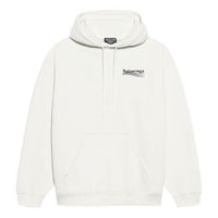 Men's Balenciaga Political Campaign Alphabet Pattern Embroidered White 600583TKVI99084