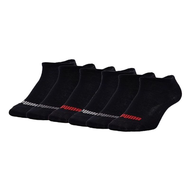 PUMA Logo Lingerie Socks 'Black Red White Grey' 907131-02