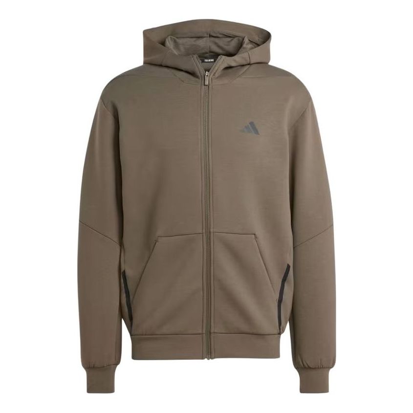 adidas Designed for Training Full-Zip Track Jacket Asia Sizing 'Green' IY1133