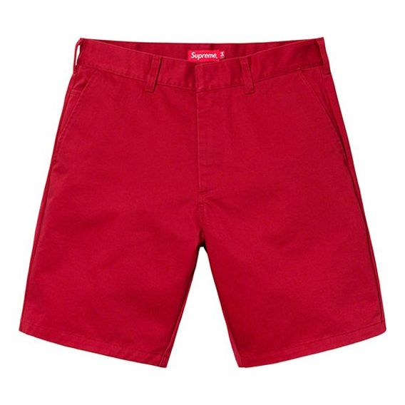 Supreme SS19 Work Short Cargo Shorts Unisex Red SUP-SS19-10125