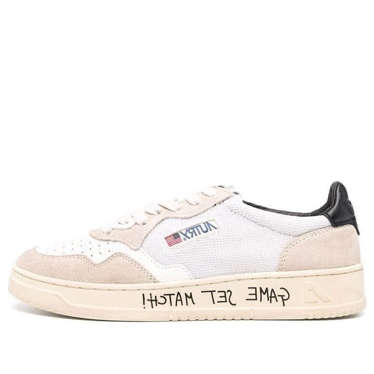 (WMNS) AUTRY Medalist Low Fabric and Suede 'White Black and Beige' AULW-DW02