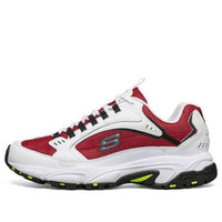Skechers Stamina Running Shoes White/Black/Red 237068-WRBK