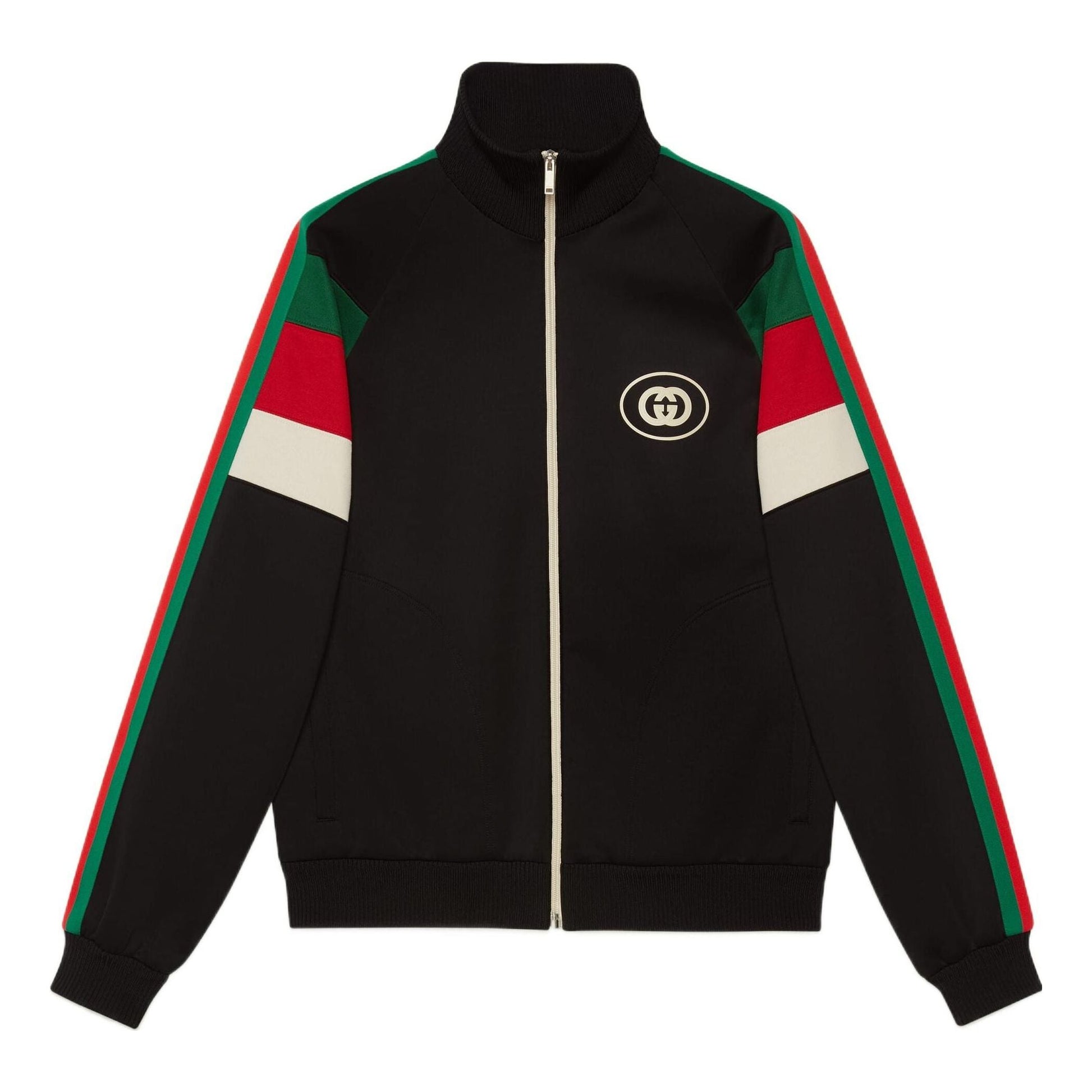 Gucci FW22 Neoprene zip jacket with Web 'Black' 698448-XJEEP-1152