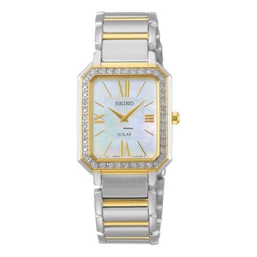 SEIKO Square Steel strip Minimalistic quartz Watch White SUP428P1